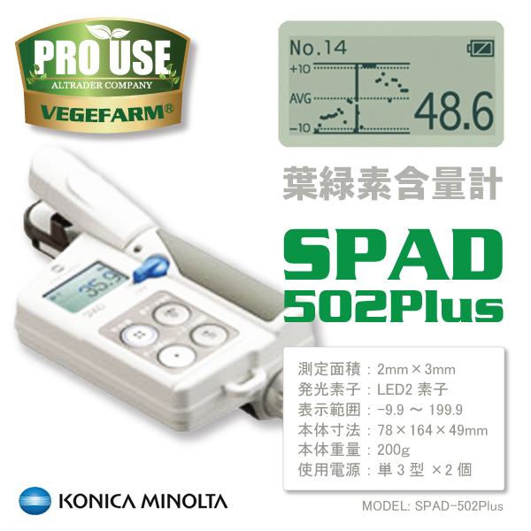 画像: コニカミノルタ製「葉緑素計SPAD502Plus」の入荷予定について