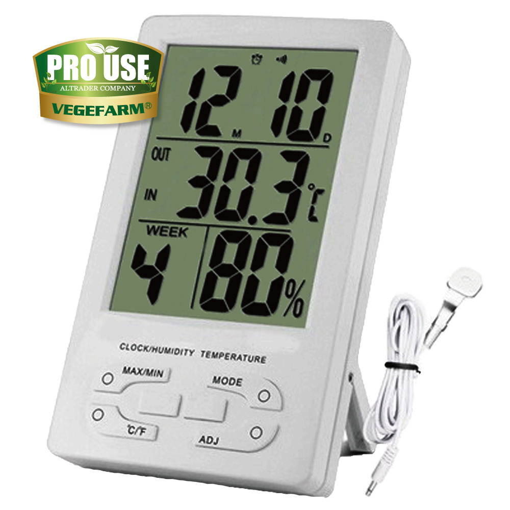 大画面 デジタル 温度＆湿度計 マルチメーター 外部端子付 自動記録